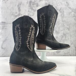 White Mountain Women's cowgirl boots Size 8 1/2 M Leather western rodeo concert